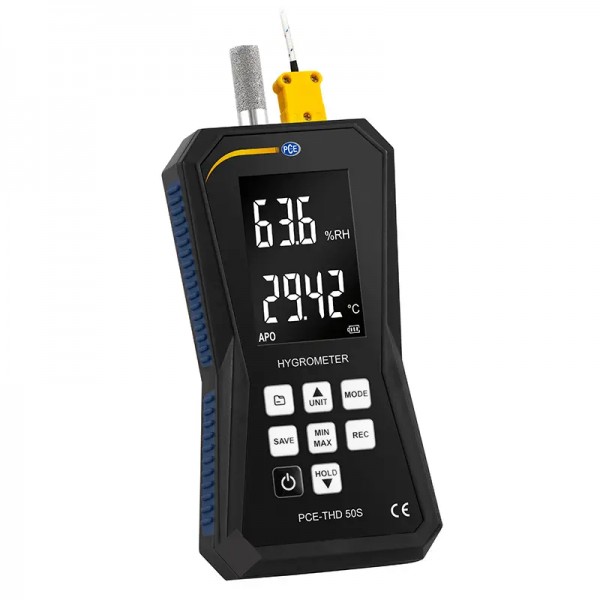 PCE-THD 50S термогигрометр c программным обеспечением, термопарой и спченным фильтром